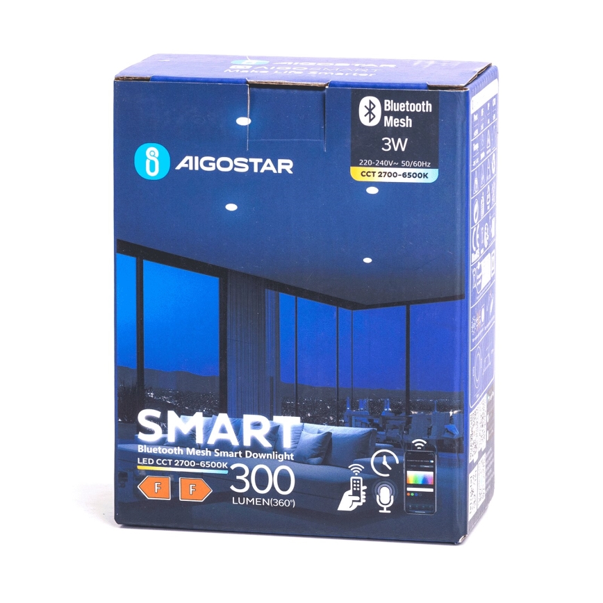 Aigostar - LED prigušiva ugradna plafonska svetiljka MESH LED/3W/230V 2700-6500K bela