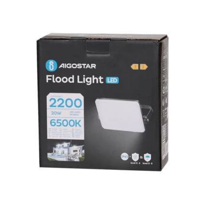Aigostar - LED reflektor LED/20W/230V 6500K IP65 crna