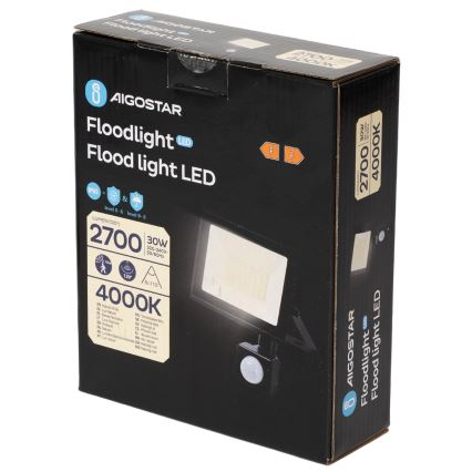 Aigostar - LED reflektor sa senzorom LED/30W/230V 4000K IP65