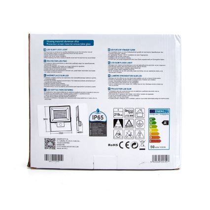 Aigostar - LED reflektor sa senzorom LED/50W/230V 6400K IP65 bela