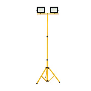 Aigostar - LED reflektor sa stalkom 2xLED/30W/230V 6500K IP65 narandžasta/crna