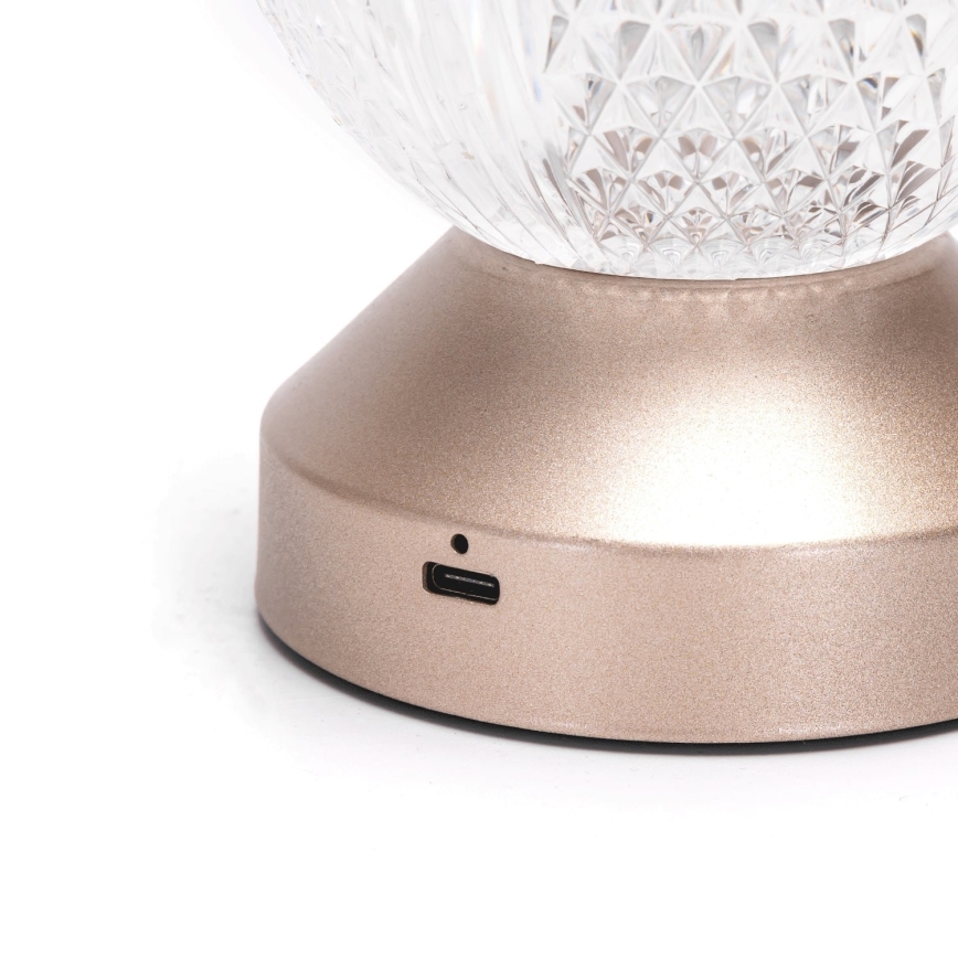 Aigostar - LED RGB prigušiva punjiva stona lampa LED/1W/5V 1800mAh 13,5 cm + daljinski upravljač
