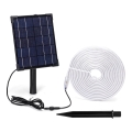 Aigostar - LED RGB prigušiva solarna LED traka/5W/3,2V 5+2m IP65 4000 mAh + daljinski upravljač