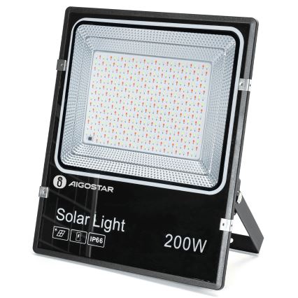 Aigostar - LED RGB prigušiva solarni reflektor LED/200W/3,2V IP66 16000 mAh + daljinski upravljač