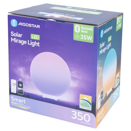Aigostar - LED RGBW prigušiva spoljašnja lampa MESH LED/35W/3,7V 4000mAh 2700-6500K IP65 prečnik 50 cm + daljinski upravljač
