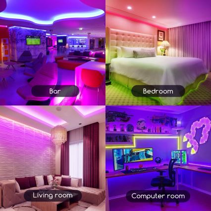 Aigostar - RGB LED prigušiva traka 3m LED/24W/12/230V IP65 + daljinski upravljač