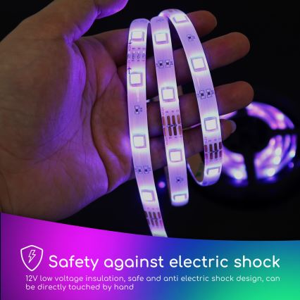 Aigostar - RGB LED prigušiva traka 3m LED/24W/12/230V IP65 + daljinski upravljač