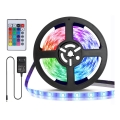 Aigostar - LED RGB prigušiva traka 5m LED/24W/12/230V IP65 + daljinski upravljač