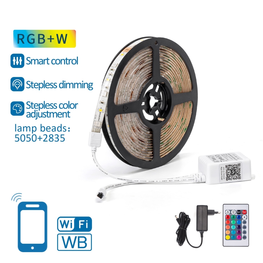 Aigostar - LED RGB prigušiva traka 6,5 m LED/16,5W/12/230V 3000K Wi-Fi