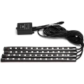 Aigostar - LED RGB prigušiva trake za automobil LED/4,5W/5V + daljinsko upravljanje