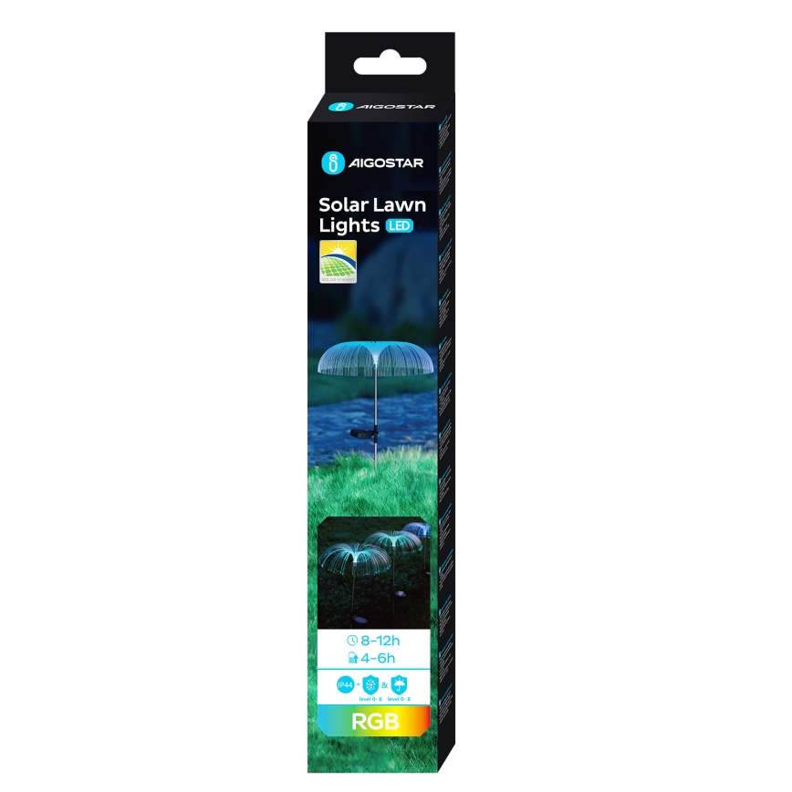 Aigostar - LED RGB solarna dekorativna lampa LED/0,03W/1,2V 300 mAh 70cm IP44