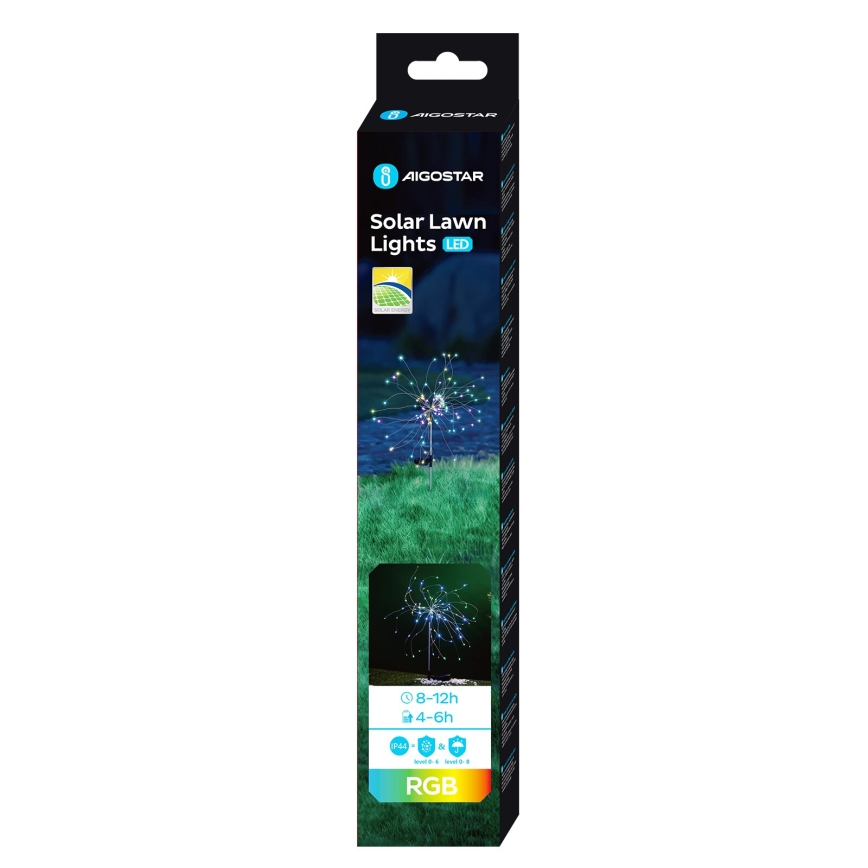 Aigostar - RGB LED solarna svetiljka LED/0,03W/1,2V IP44 300 mAh