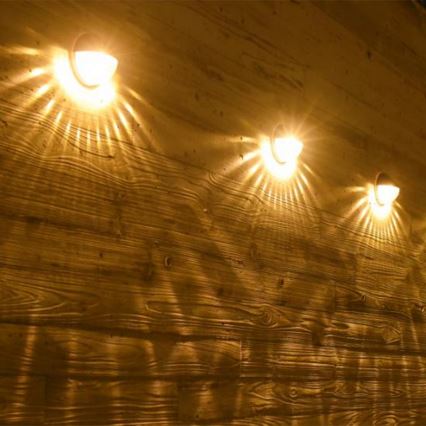 Aigostar - LED RGB solarno zidno svetlo LED/2W/1,2V 300 mAh crno IP44