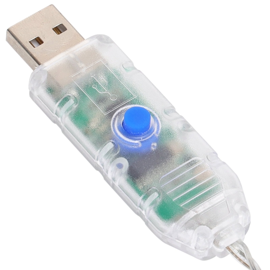 Aigostar - LED RGBIC Dekorativni lanac 25xLED/5W/USB 5 m višebojni
