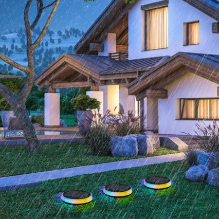 Aigostar - LED RGBIC solarno svetlo LED/0,6W/3,7V IP65 2000 mAh