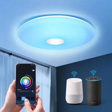 Aigostar - LED RGBW prigušiva plafonska svetiljka 18W/230V prečnik 34 cm Wi-Fi
