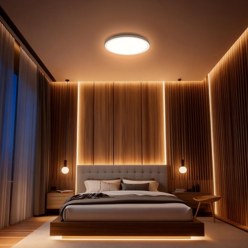 Aigostar - LED RGBW prigušiva plafonska svetiljka MESH LED/24W/230V 3000-6500K bela + daljinski upravljač