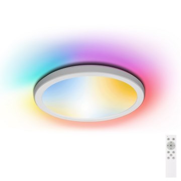 Aigostar - LED RGBW prigušiva plafonska svetiljka za kupatilo LED/18W/230V 3000-6500K prečnik 30 cm IP44 + daljinski upravljač