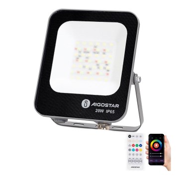 Aigostar - LED RGBW prigušiva reflektor MESH Smart LED/20W/230V 6500K IP65 + daljinski upravljač