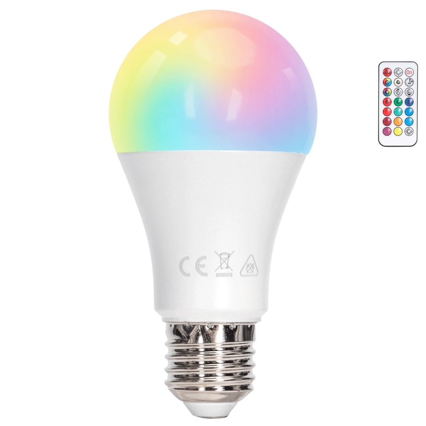 Aigostar - LED RGBW prigušiva sijalica E27/10W/230V 3000K + daljinski upravljač