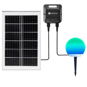 Aigostar - LED RGBW prigušiva spoljna lampa MESH LED/20W/3,7V 4000mAh 2700-6500K IP65 prečnik 20 cm + daljinski upravljač