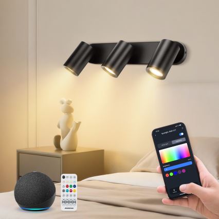 Aigostar - LED RGBW prigušiva spot svetlo MESH 3xLED/4,9W/230V 2700-6500K belo + daljinski upravljač