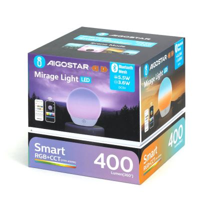 Aigostar - LED RGBW prigušiva stona lampa LED/5,5W/5V Wi-Fi + daljinsko upravljanje