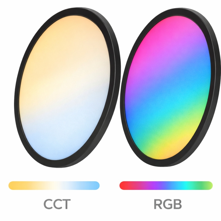 Aigostar - LED RGBW prigušiva stropno svetlo MESH LED/36W/230V 3000-6500K crna + daljinski upravljač
