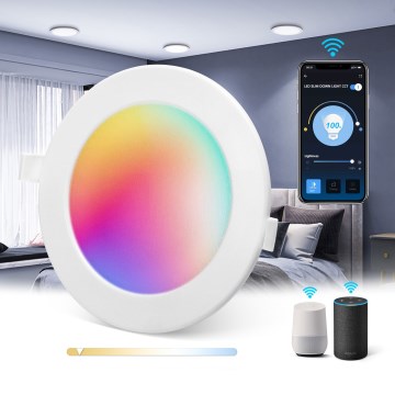 Aigostar - LED RGBW prigušiva ugradna plafonska lampa za kupatilo MESH Smart LED/9W/230V 2700-6500K IP44