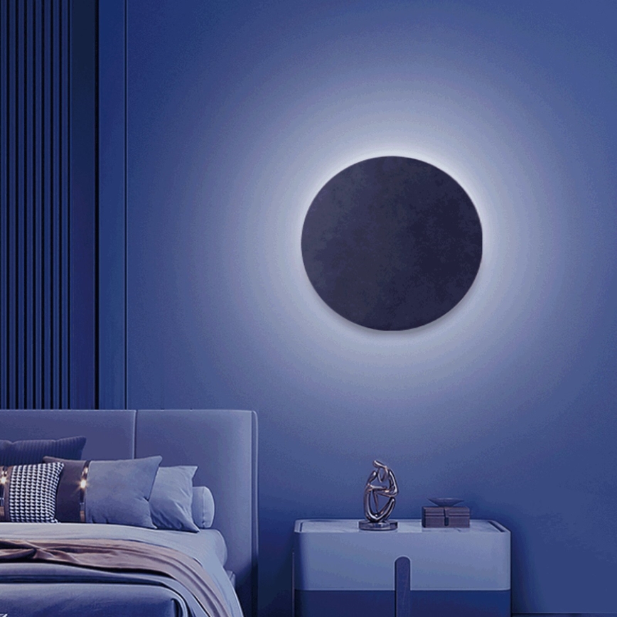 Aigostar - LED RGBW prigušiva zidna svetiljka MESH Smart LED/12W/230V 2700-6500K crna + daljinski upravljač