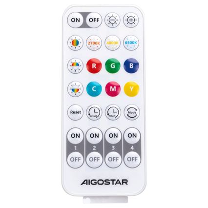 Aigostar - LED RGBW prigušiva zidna svetiljka MESH Smart LED/8W/230V + daljinski upravljač
