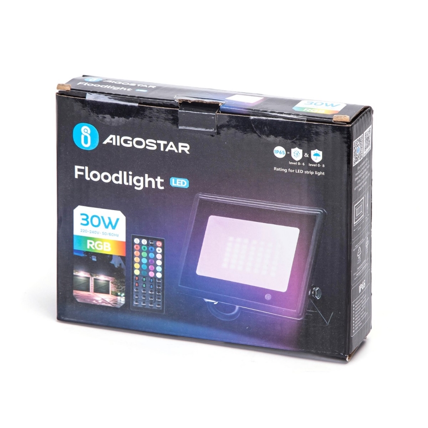 Aigostar - LED RGBW prigušiva reflektor LED/30W/230V IP65 + daljinski upravljač