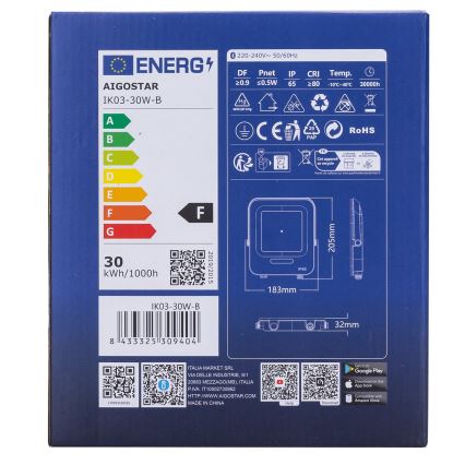 Aigostar - LED RGBW prigušiva reflektor MESH Smart LED/30W/230V 6500K IP65 + daljinski upravljač