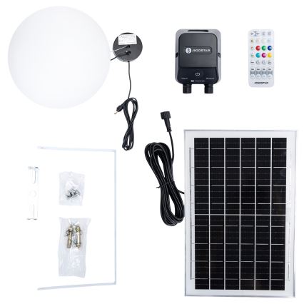 Aigostar - LED RGBW prigušiva solarni luster MESH LED/35W/3,7V 8000 mAh 2700K-6500K IP65 prečnika 50 cm