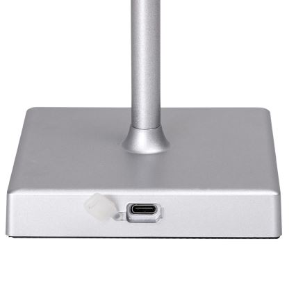 Aigostar - LED RGBW spoljna prigušiva punjiva stona lampa LED/4W/5V 3600mAh bela/matni hrom IP54