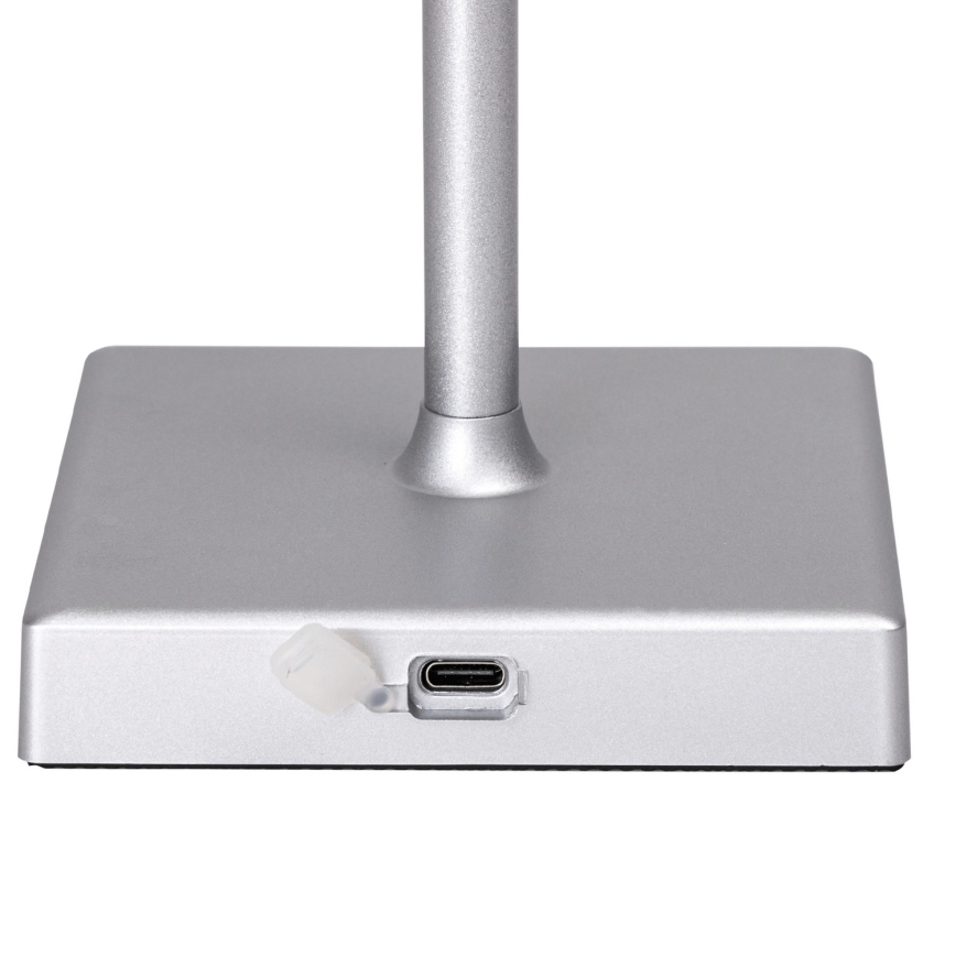 Aigostar - LED RGBW spoljna prigušiva punjiva stona lampa LED/4W/5V 3600mAh bela/matni hrom IP54