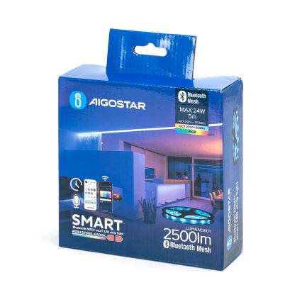 Aigostar - LED RGBW prigušiva traka 5 m MESH Smart LED/24W/230V 2700-6500K + daljinski upravljač