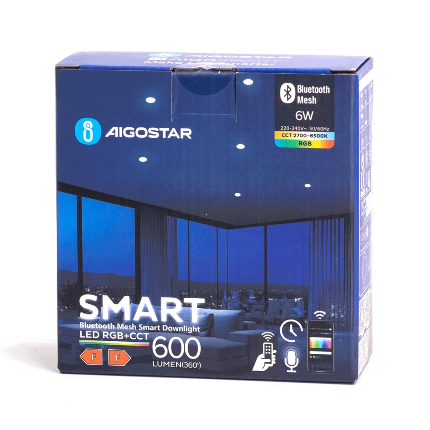 Aigostar - LED RGBW prigušiva kupatilska ugradna plafonska svetiljka MESH Smart LED/6W/230V 2700-6500K IP44