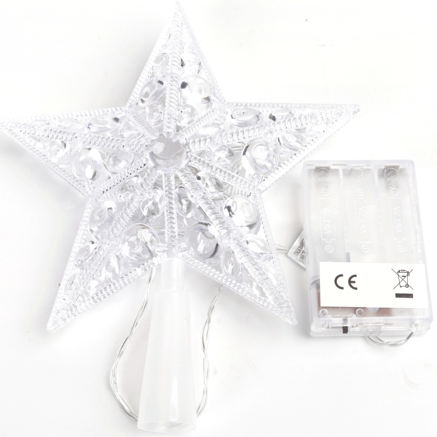 Aigostar - LED RGBY božićna dekoracija 10xLED/3xAA zvezda