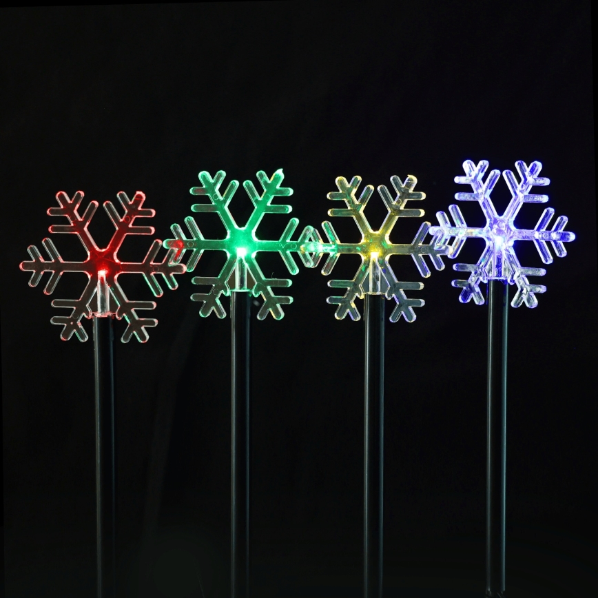 Aigostar - LED RGBY Solarno svetlo 5xLED/1,2V/8 funkcija 1m IP65 800mAh pahulje