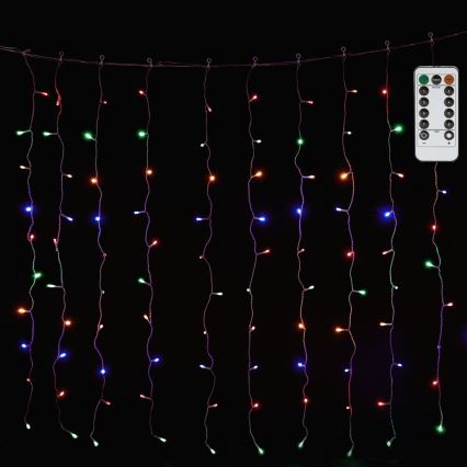 Aigostar - LED RGBY Spoljašnji božićni niz 300xLED/8 funkcija 3x1m IP44 + daljinski upravljač