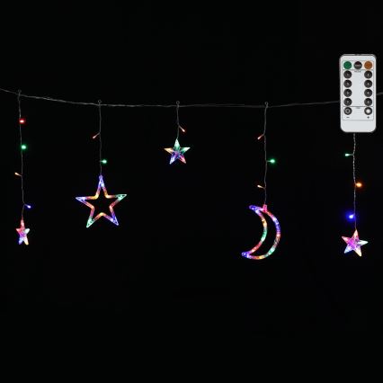 Aigostar - LED RGBY spoljašnji božićni niz 120xLED/8 funkcija 3x0,6m IP44 višebojno + daljinski upravljač