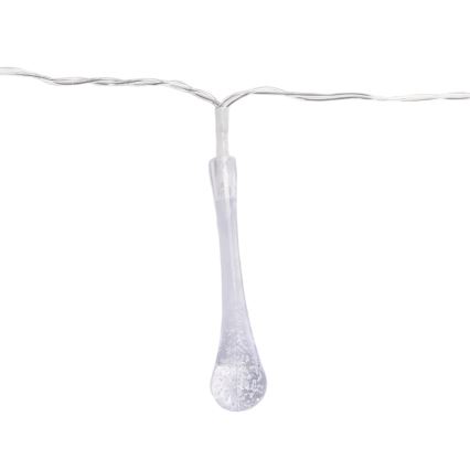 Aigostar - LED spoljašnja girlanda 25xLED/8 funkcija 3xAA 2,5m IP44 višebojne kapljice