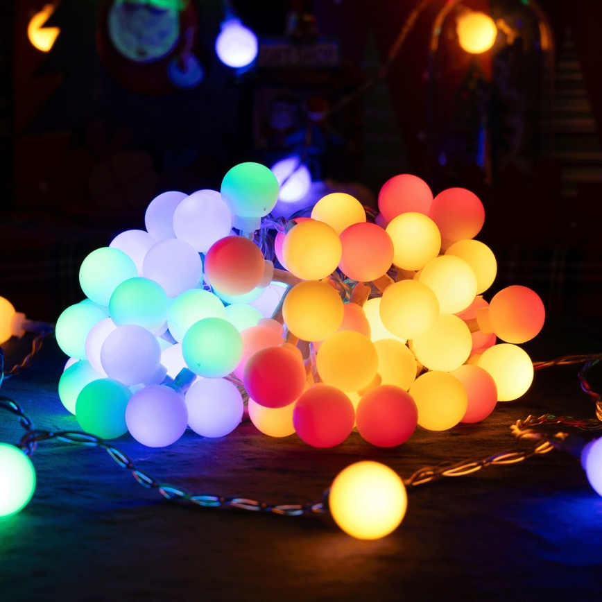 Aigostar - LED spoljašnja dekorativna girlanda 50xLED/8 funkcija 5 m IP44 višebojna