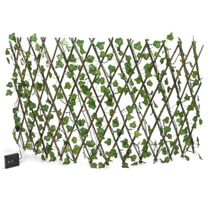 Aigostar - LED solarna dekoracija 102xLED/2x0,7m IP65 300 mAh topla bela bršljan