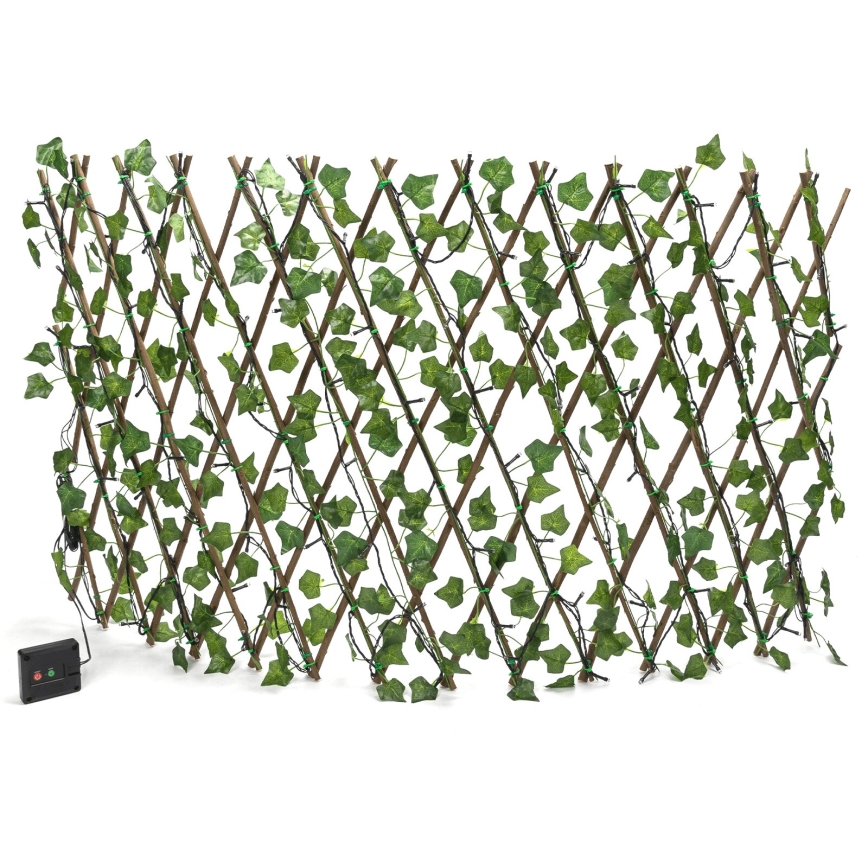 Aigostar - LED solarna dekoracija 102xLED/2x0,7m IP65 300 mAh topla bela bršljan