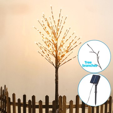 Aigostar - LED solarna dekoracija 152xLED/3,8m IP65 1200 mAh toplo belo stablo