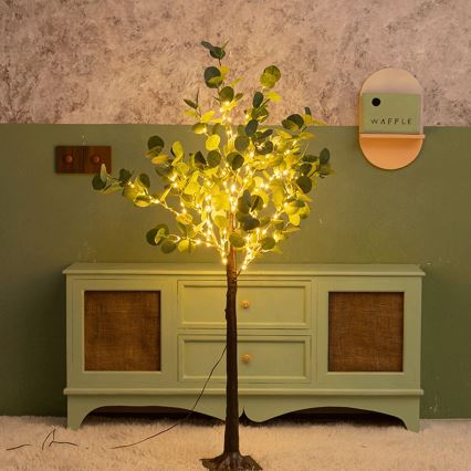 Aigostar - LED solarna dekoracija 210xLED/3,5m IP65 300 mAh toplo belo svetlo eukaliptus