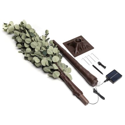 Aigostar - LED solarna dekoracija 285xLED/3,8m IP65 1200 mAh topla bela eukaliptus