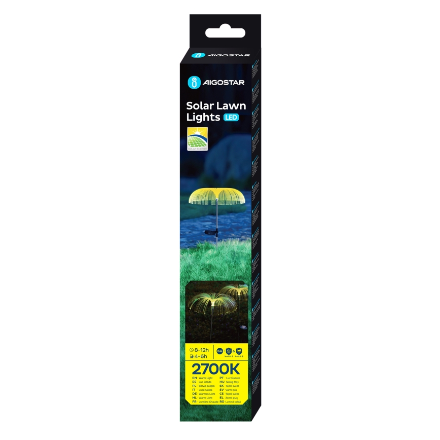 Aigostar - LED solarna dekorativna lampa LED/0,03W/1,2V 70cm 300 mAh 2700K IP44